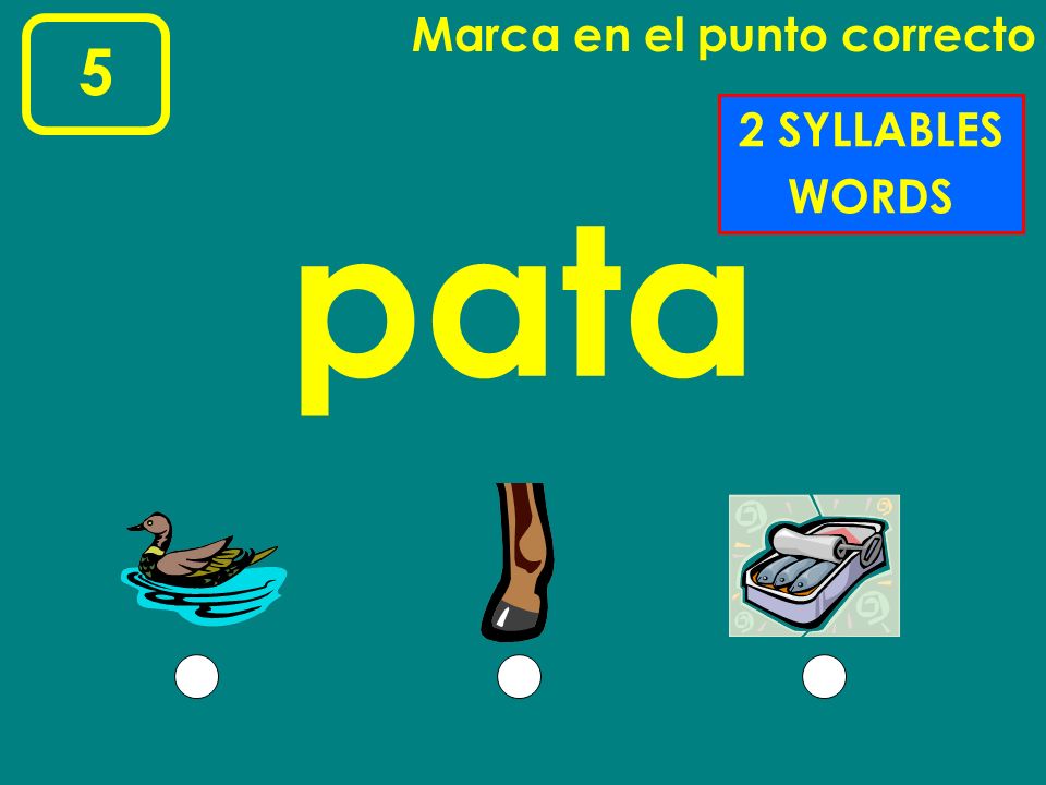 Marca en el punto correcto