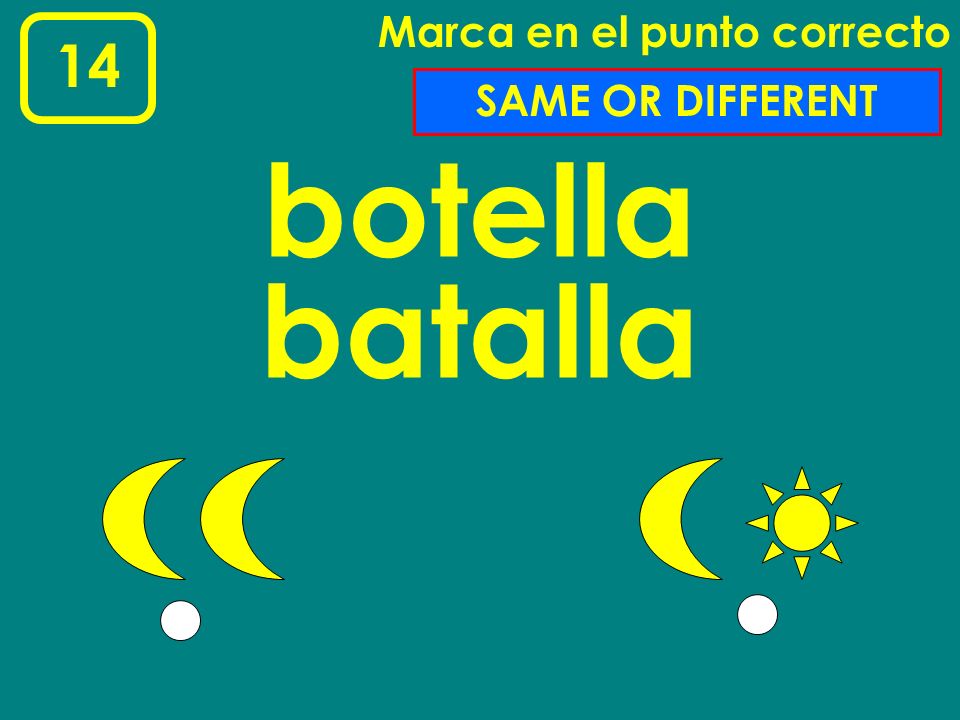 Marca en el punto correcto