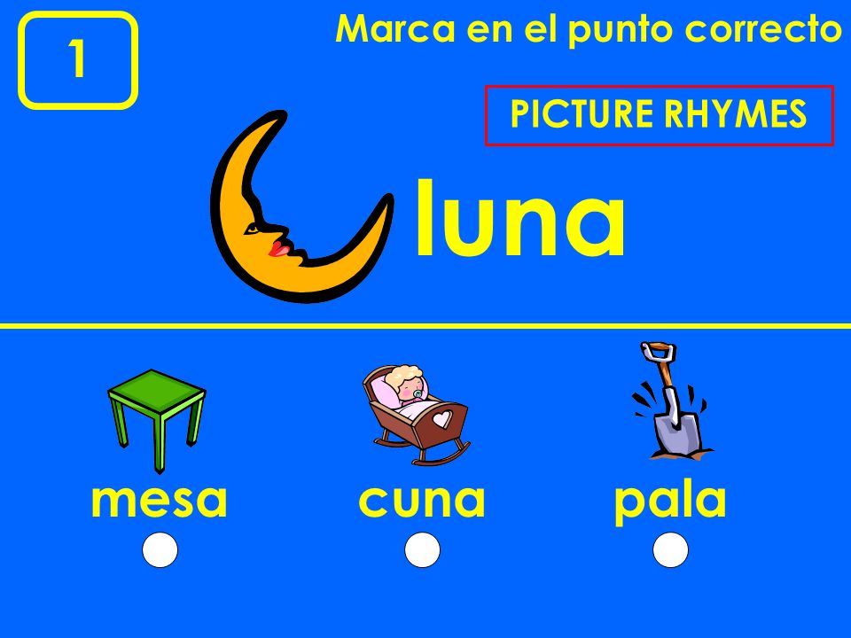 Marca en el punto correcto