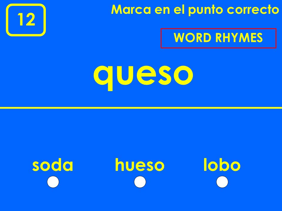 Marca en el punto correcto