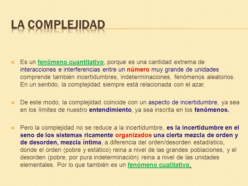 La complejidad