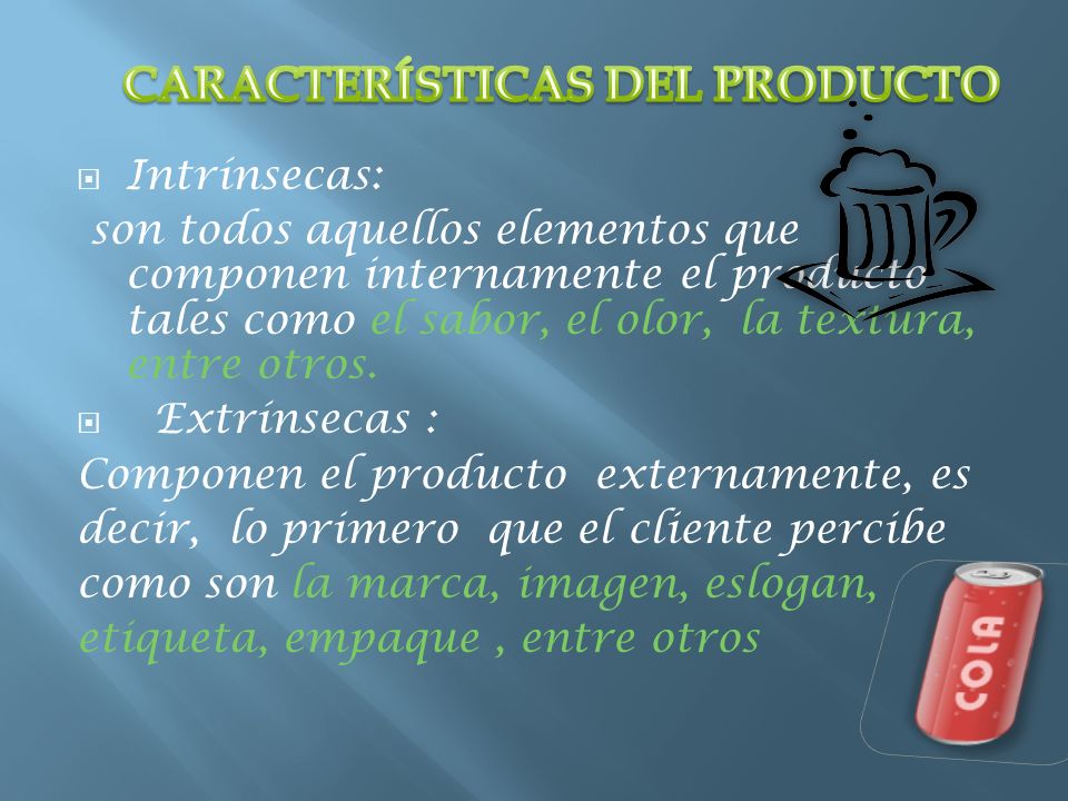 CARACTERÍSTICAS DEL PRODUCTO