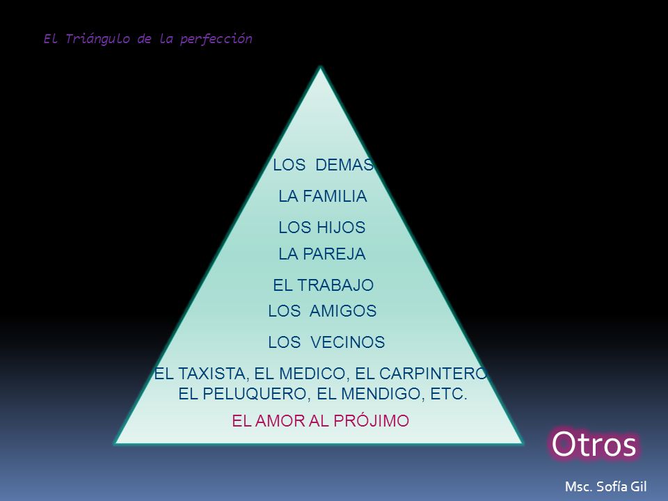 Otros LOS DEMAS LA FAMILIA LOS HIJOS LA PAREJA EL TRABAJO LOS AMIGOS