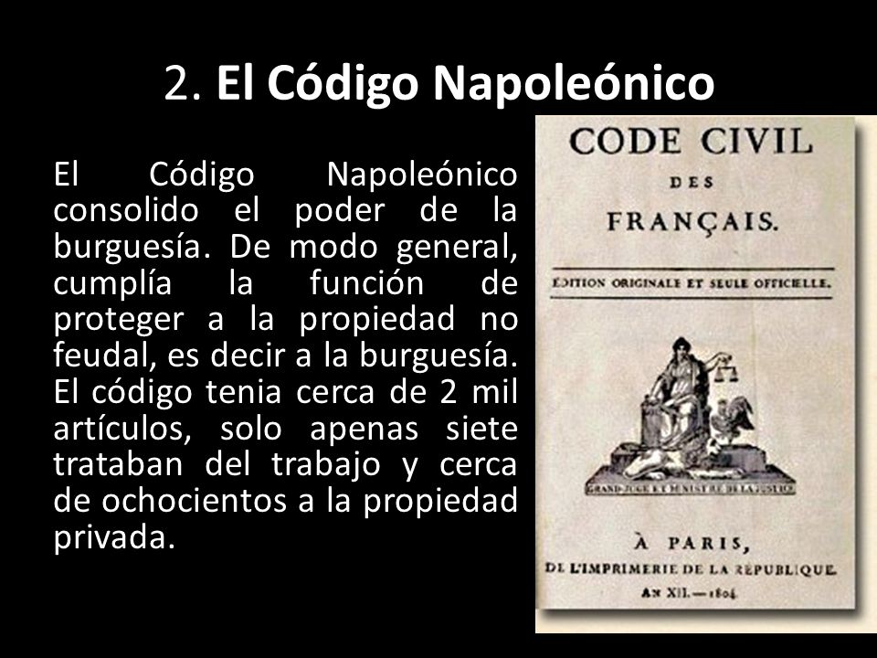 2. El Código Napoleónico
