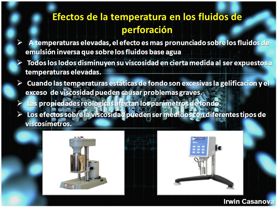 Efectos de la temperatura en los fluidos de perforación