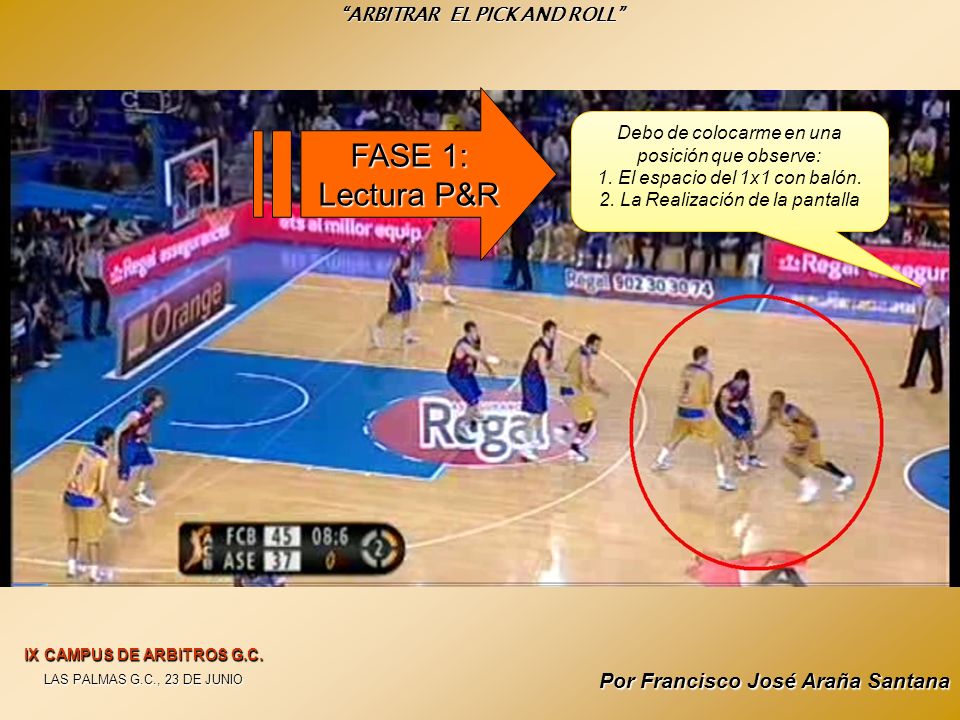 ARBITRAR EL PICK AND ROLL IX CAMPUS DE ARBITROS G.C.