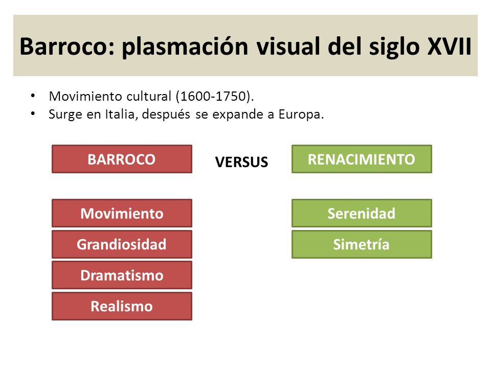 Barroco: plasmación visual del siglo XVII