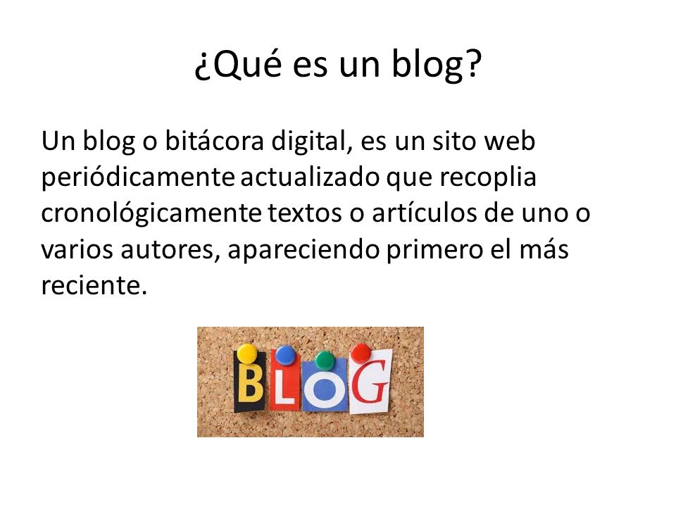 ¿Qué es un blog