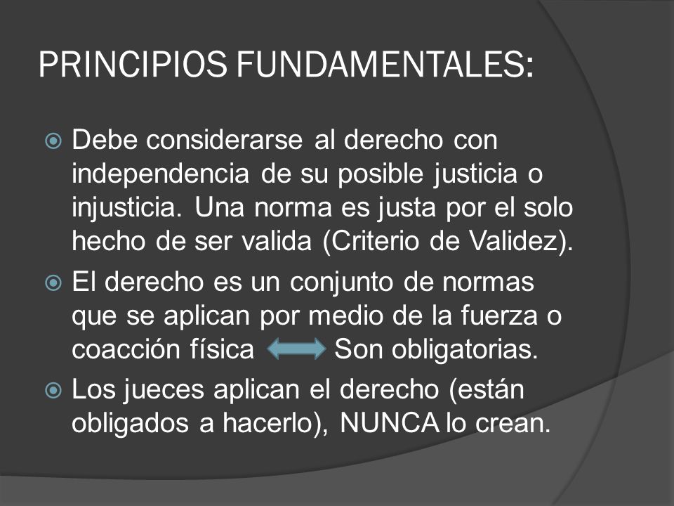 PRINCIPIOS FUNDAMENTALES: