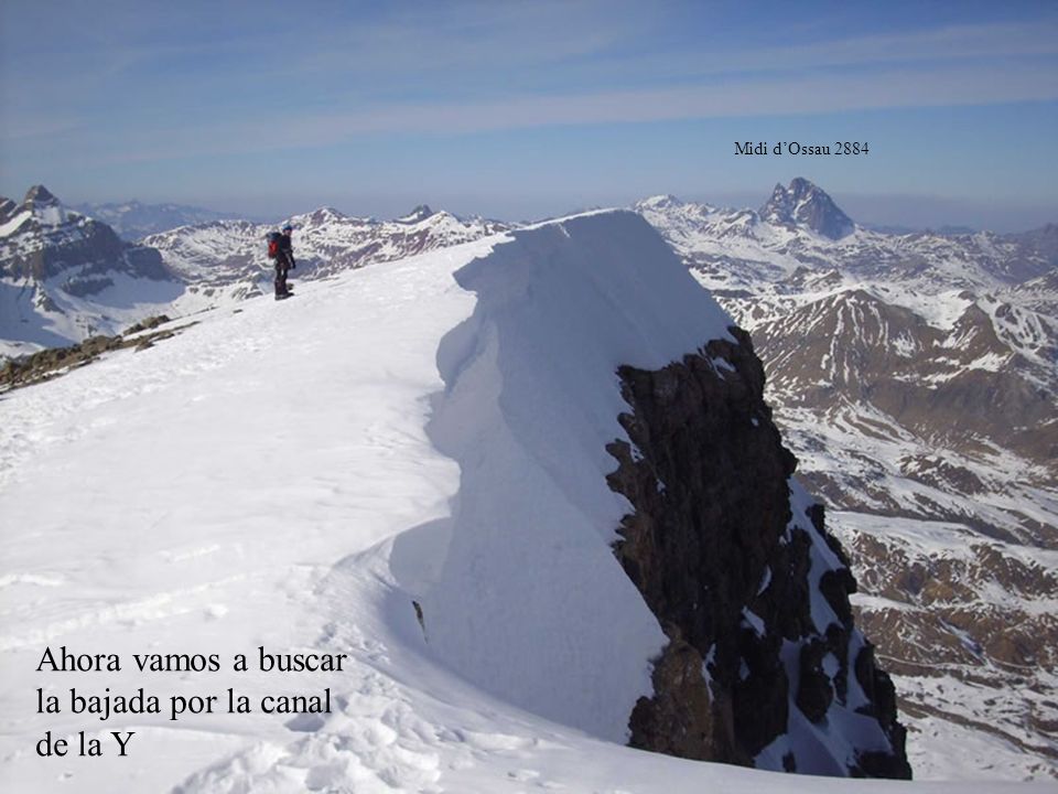 Ahora vamos a buscar la bajada por la canal de la Y