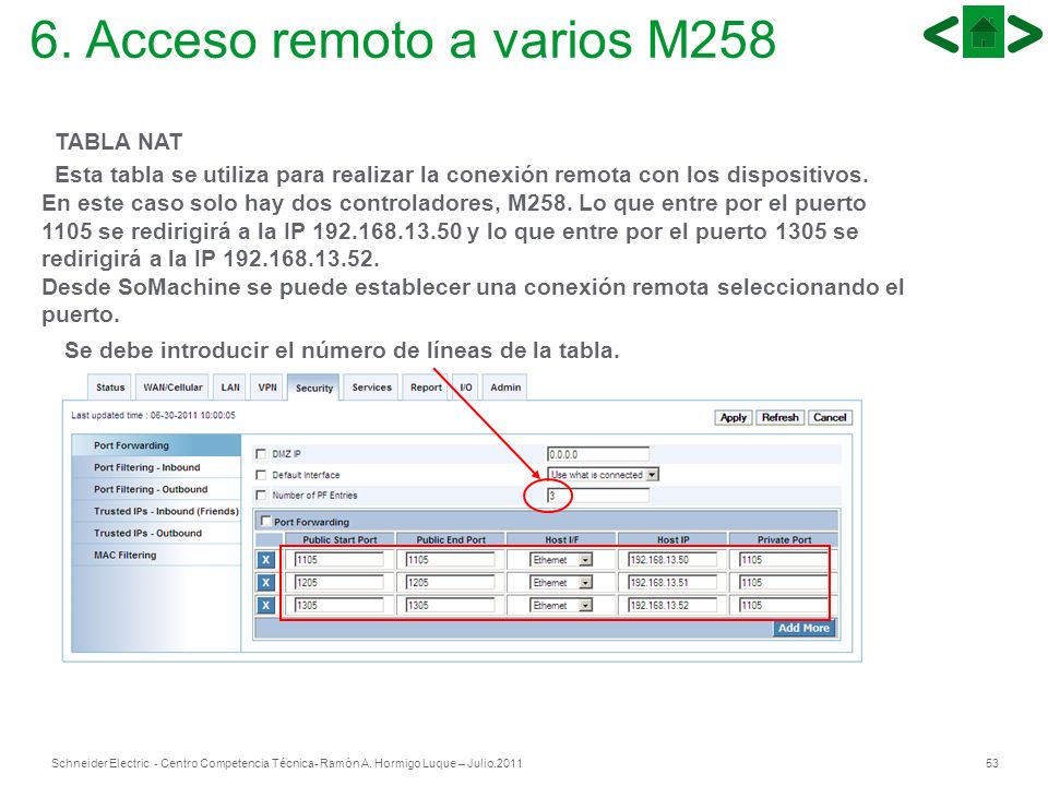 Se debe introducir el número de líneas de la tabla.