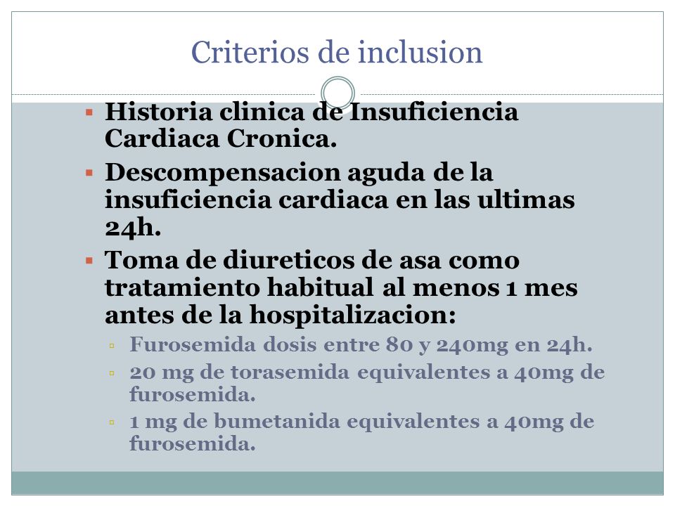 Criterios de inclusion