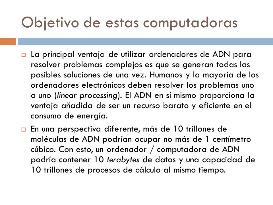 Objetivo de estas computadoras