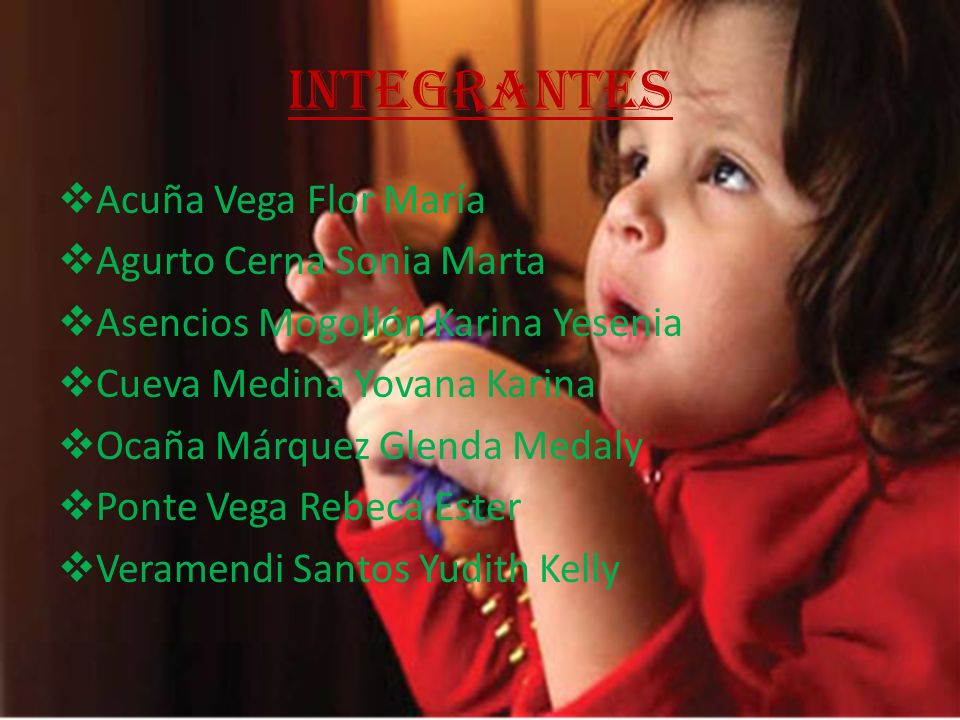 integrantes Acuña Vega Flor María Agurto Cerna Sonia Marta