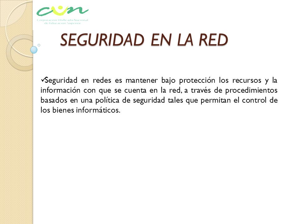 SEGURIDAD EN LA RED