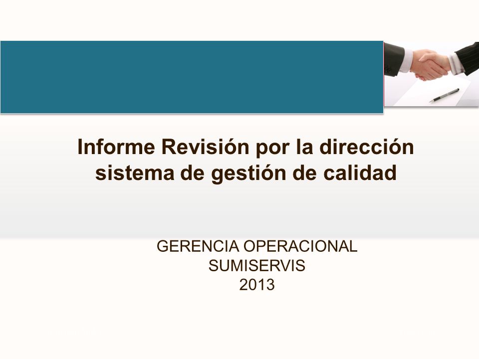 Informe Revisión por la dirección sistema de gestión de calidad