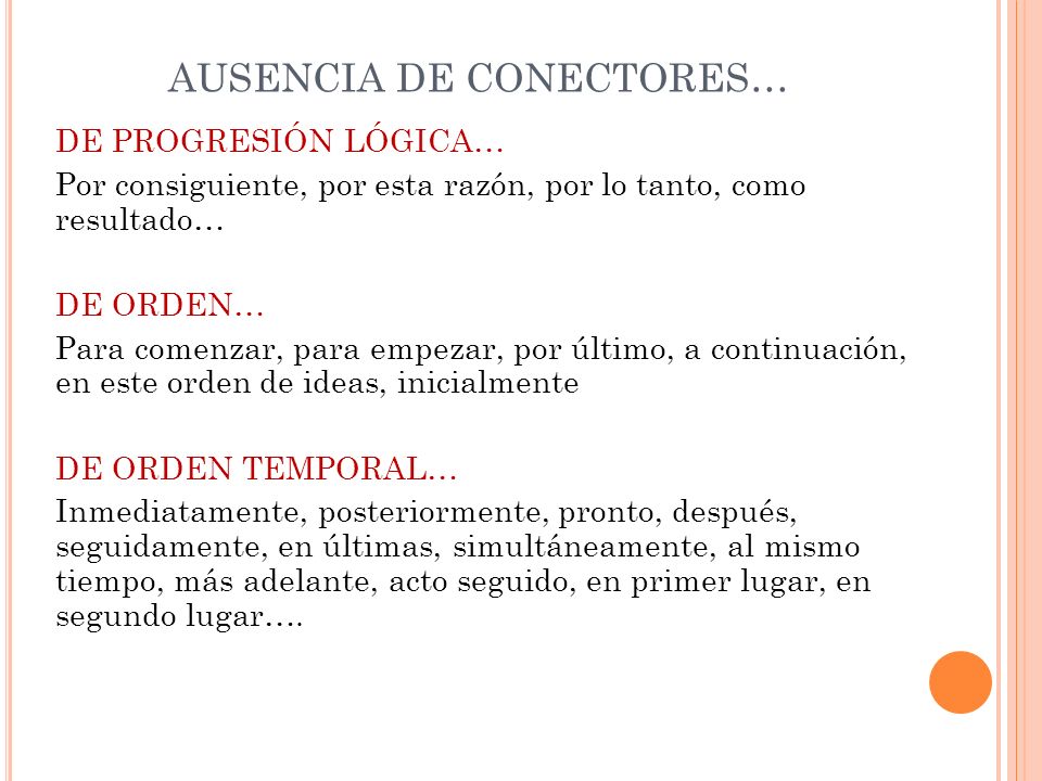 AUSENCIA DE CONECTORES…