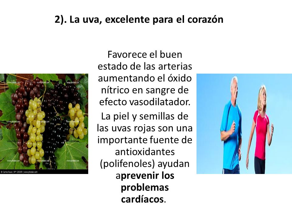 2). La uva, excelente para el corazón