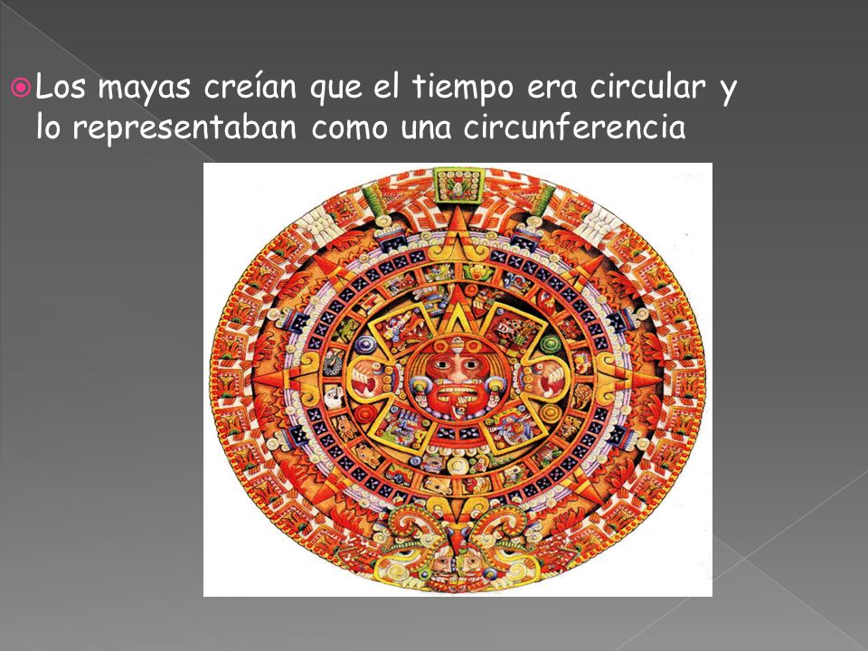 Los mayas creían que el tiempo era circular y lo representaban como una circunferencia