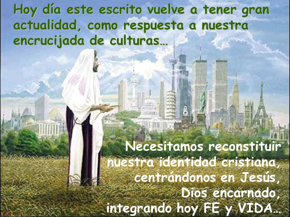Hoy día este escrito vuelve a tener gran actualidad, como respuesta a nuestra encrucijada de culturas…