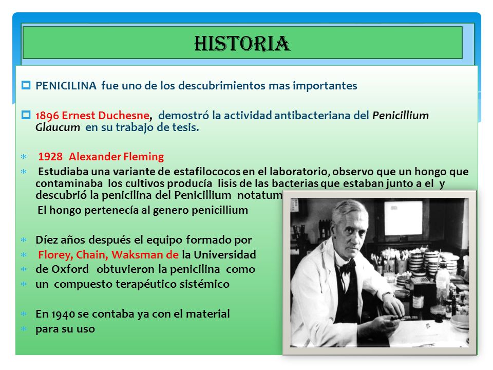 HISTORIA PENICILINA fue uno de los descubrimientos mas importantes