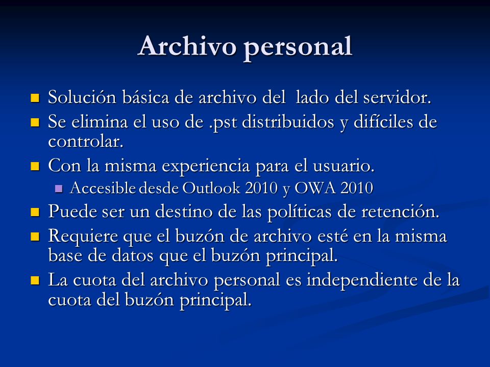 Archivo personal Solución básica de archivo del lado del servidor.