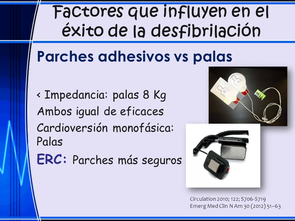 Factores que influyen en el éxito de la desfibrilación