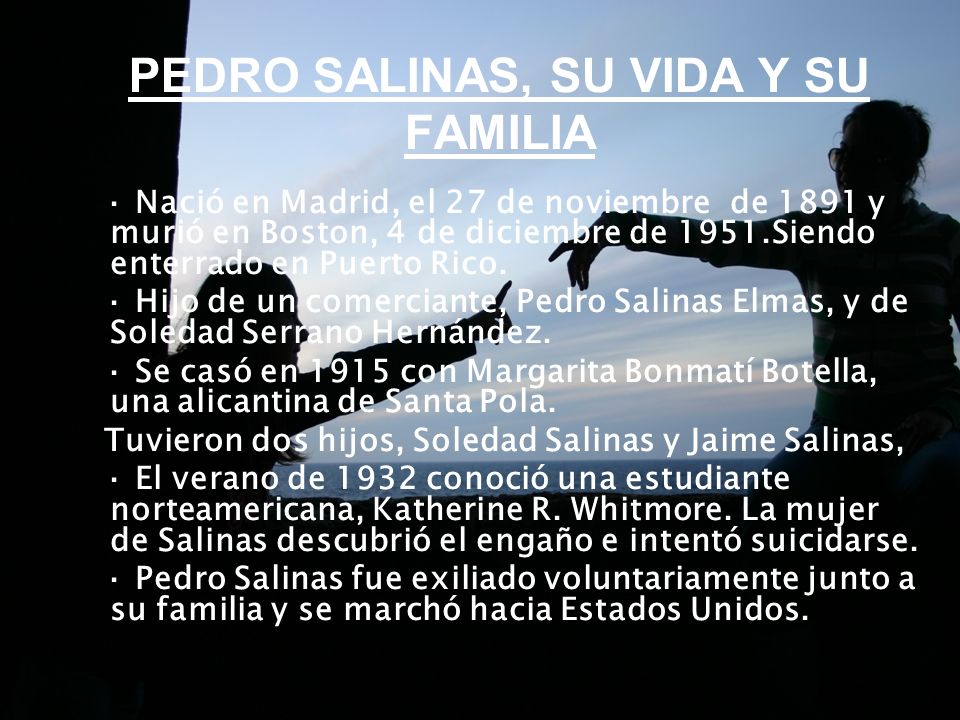 PEDRO SALINAS, SU VIDA Y SU FAMILIA