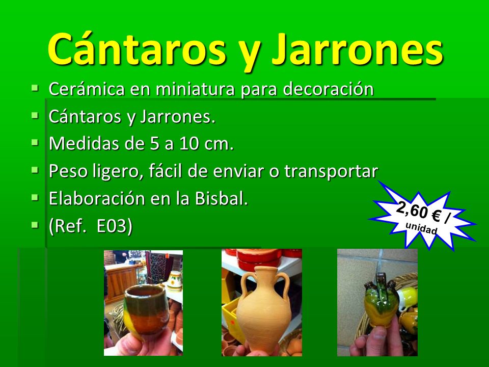 Cántaros y Jarrones Cerámica en miniatura para decoración