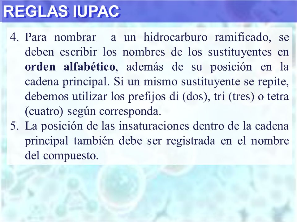 REGLAS IUPAC