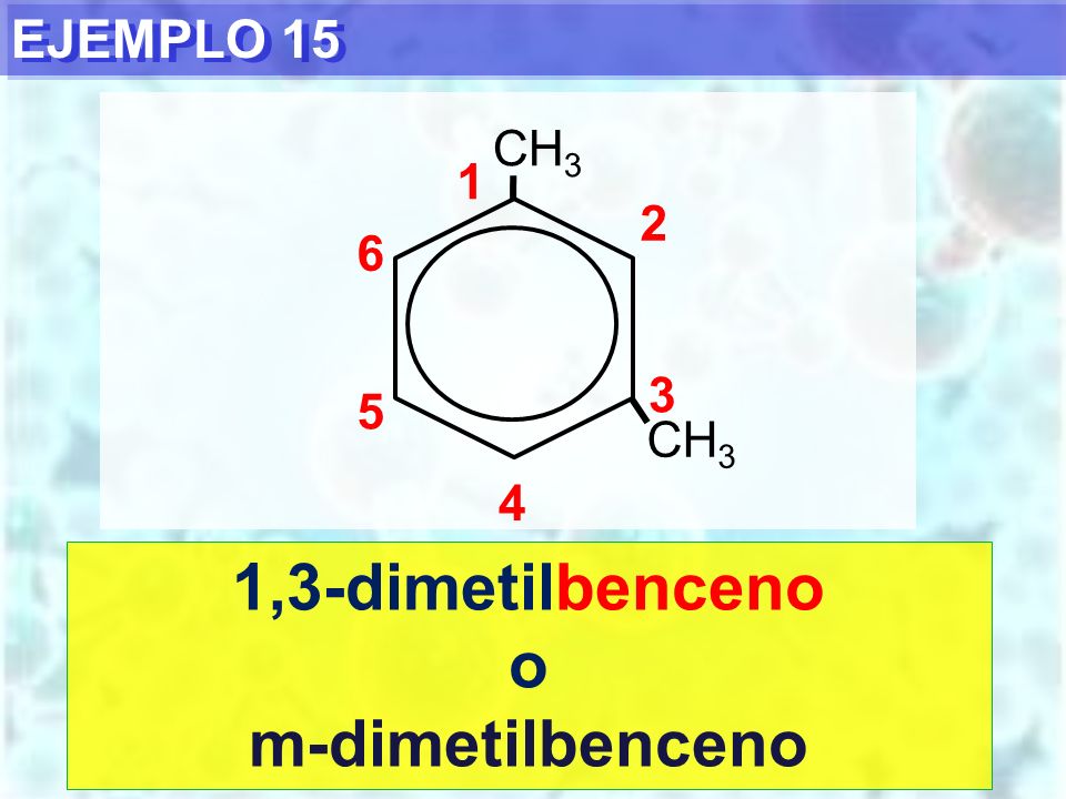 1,3-dimetilbenceno o m-dimetilbenceno