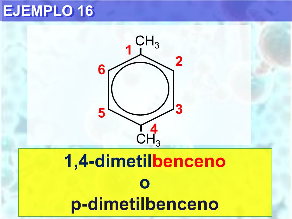 1,4-dimetilbenceno o p-dimetilbenceno