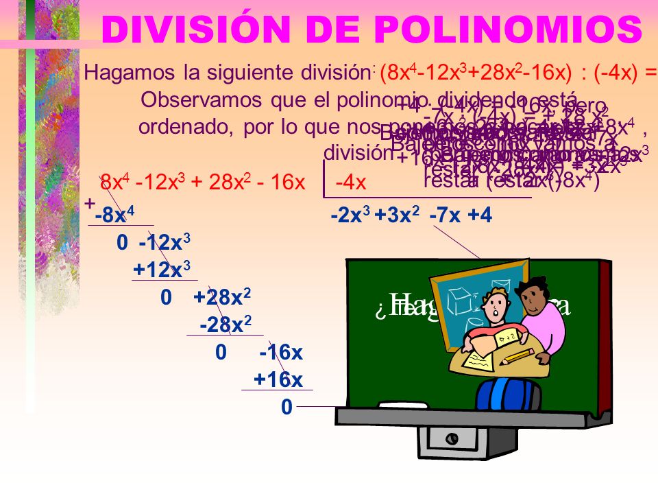 DIVISIÓN DE POLINOMIOS