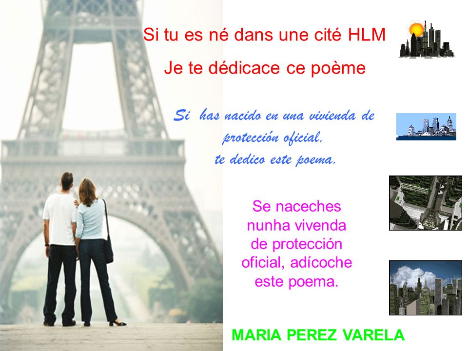 Si tu es né dans une cité HLM Je te dédicace ce poème