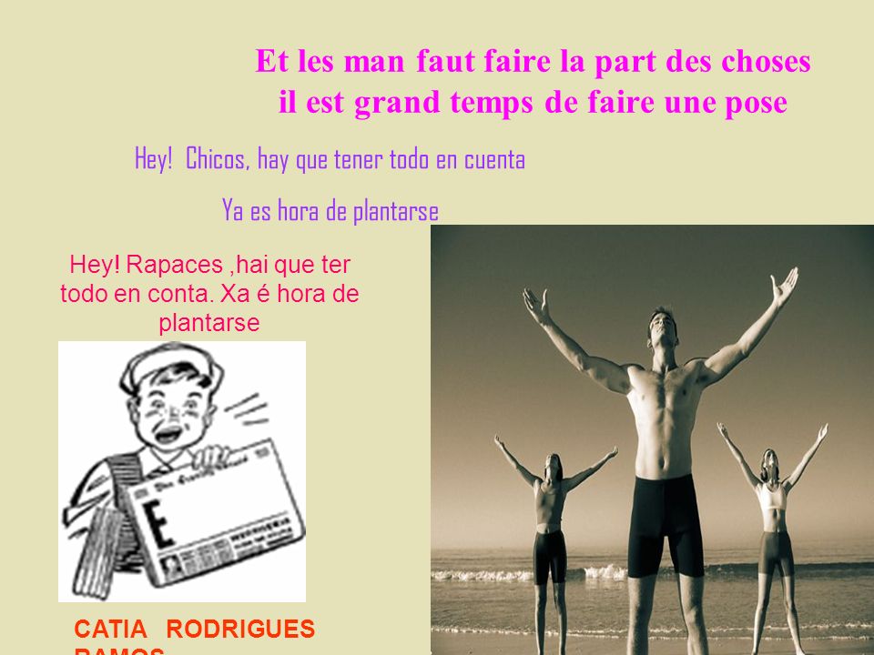 Et les man faut faire la part des choses il est grand temps de faire une pose