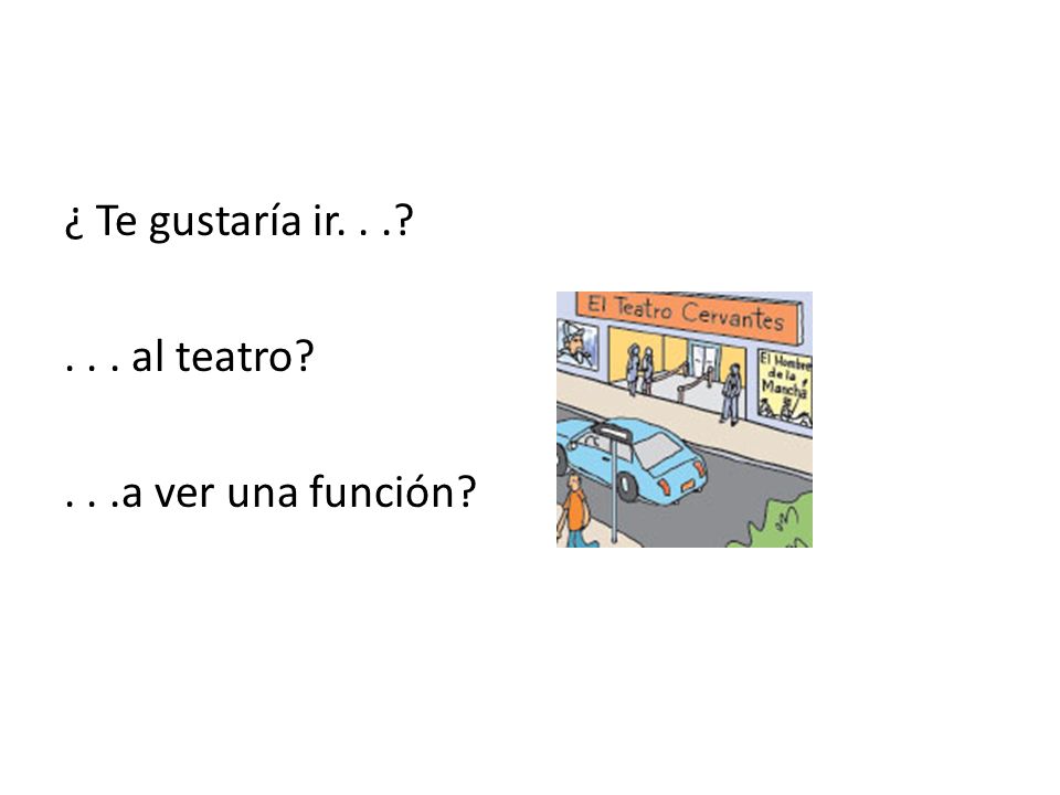 ¿ Te gustaría ir al teatro . . .a ver una función