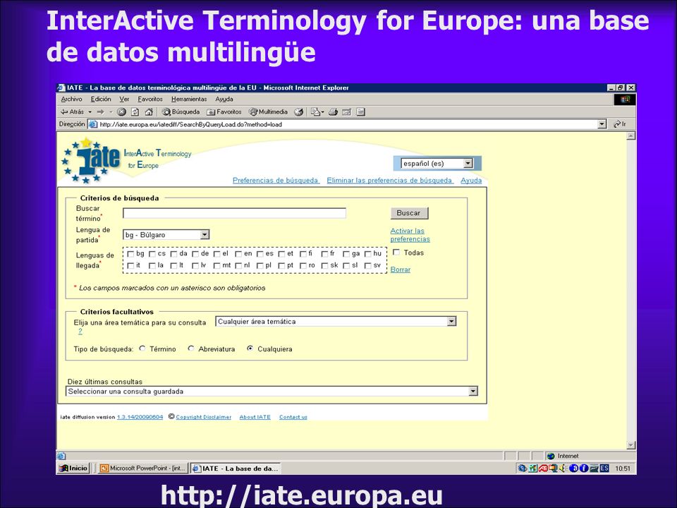 InterActive Terminology for Europe: una base de datos multilingüe