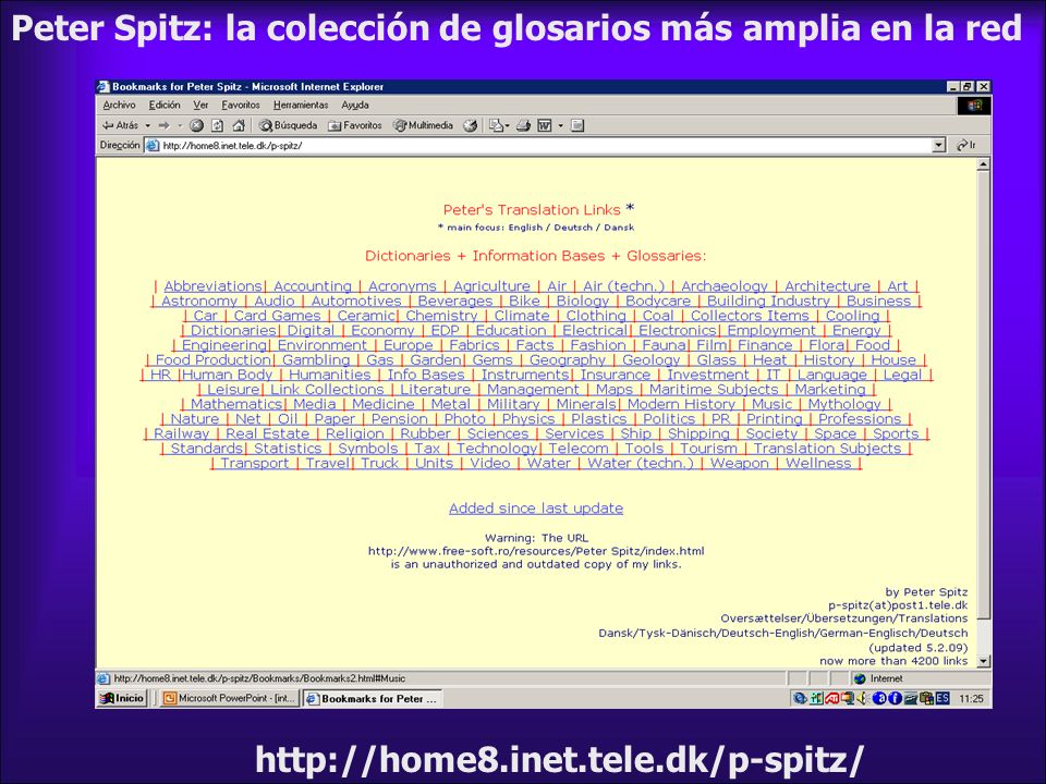 Peter Spitz: la colección de glosarios más amplia en la red