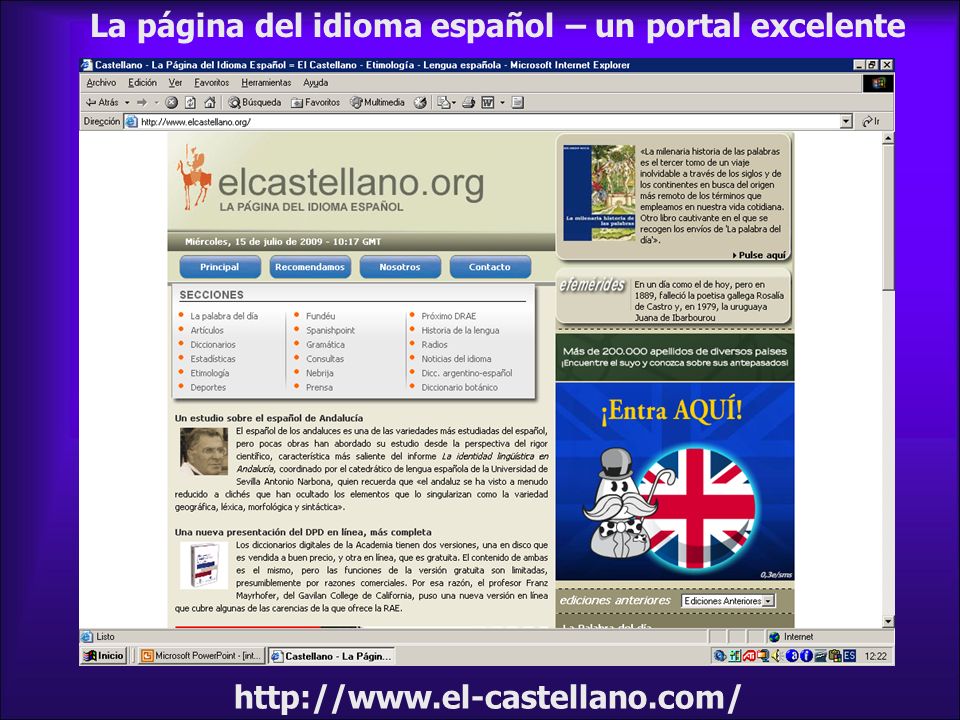 La página del idioma español – un portal excelente