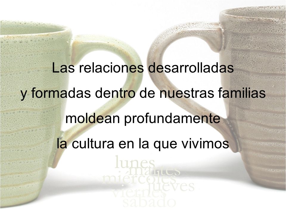 Las relaciones desarrolladas y formadas dentro de nuestras familias
