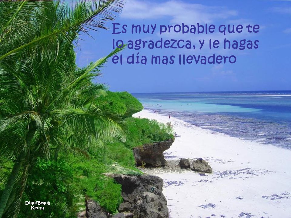 Es muy probable que te lo agradezca, y le hagas el día mas llevadero