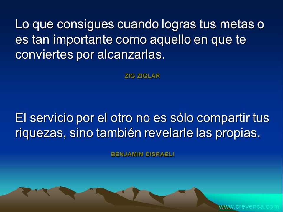 Lo que consigues cuando logras tus metas o es tan importante como aquello en que te conviertes por alcanzarlas.
