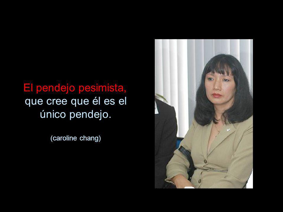 El pendejo pesimista, que cree que él es el único pendejo