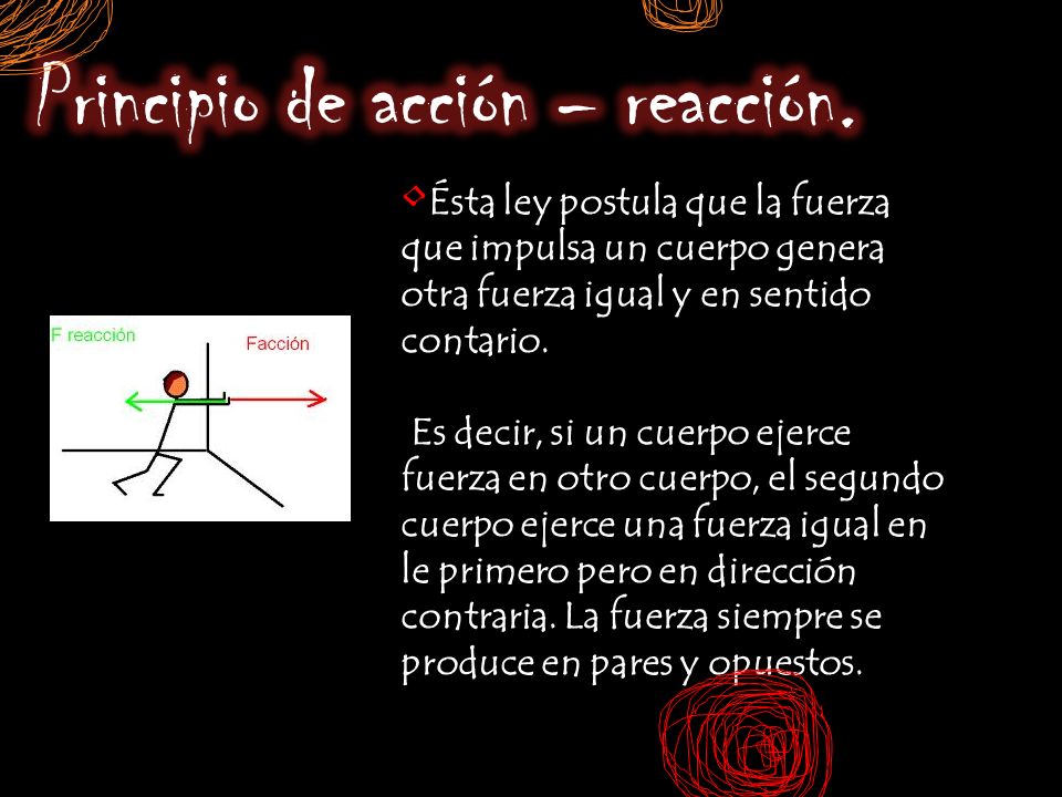 Principio de acción – reacción.