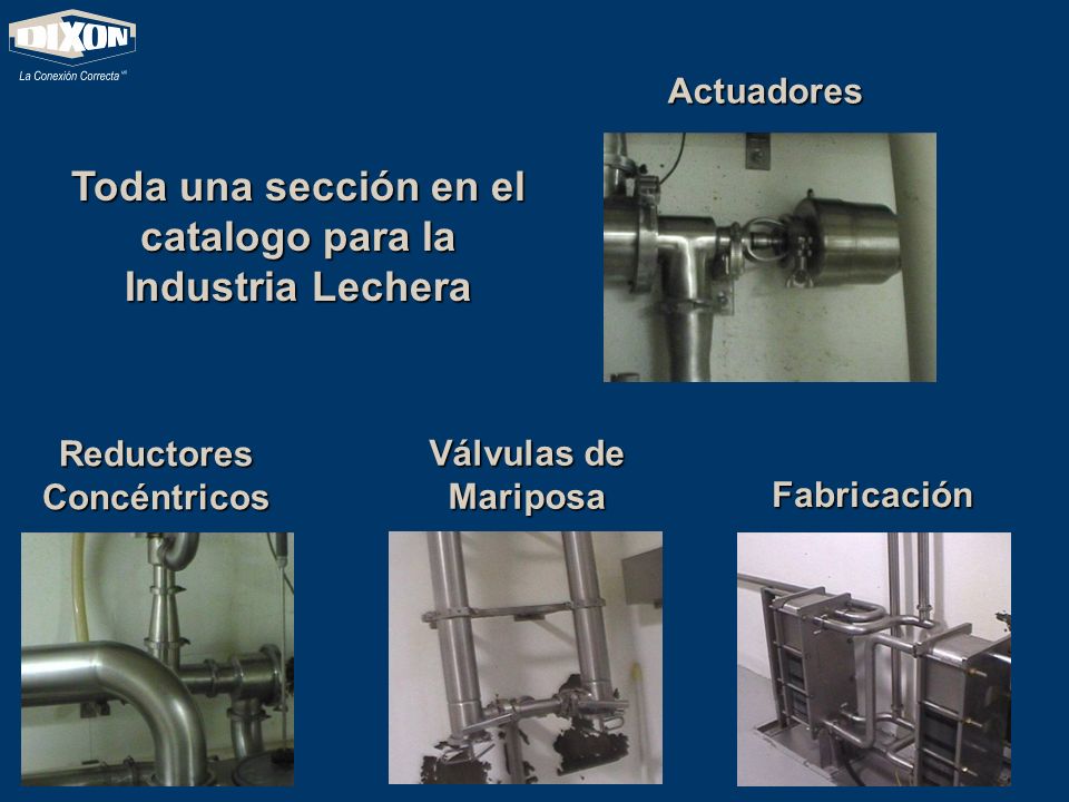 Toda una sección en el catalogo para la Industria Lechera
