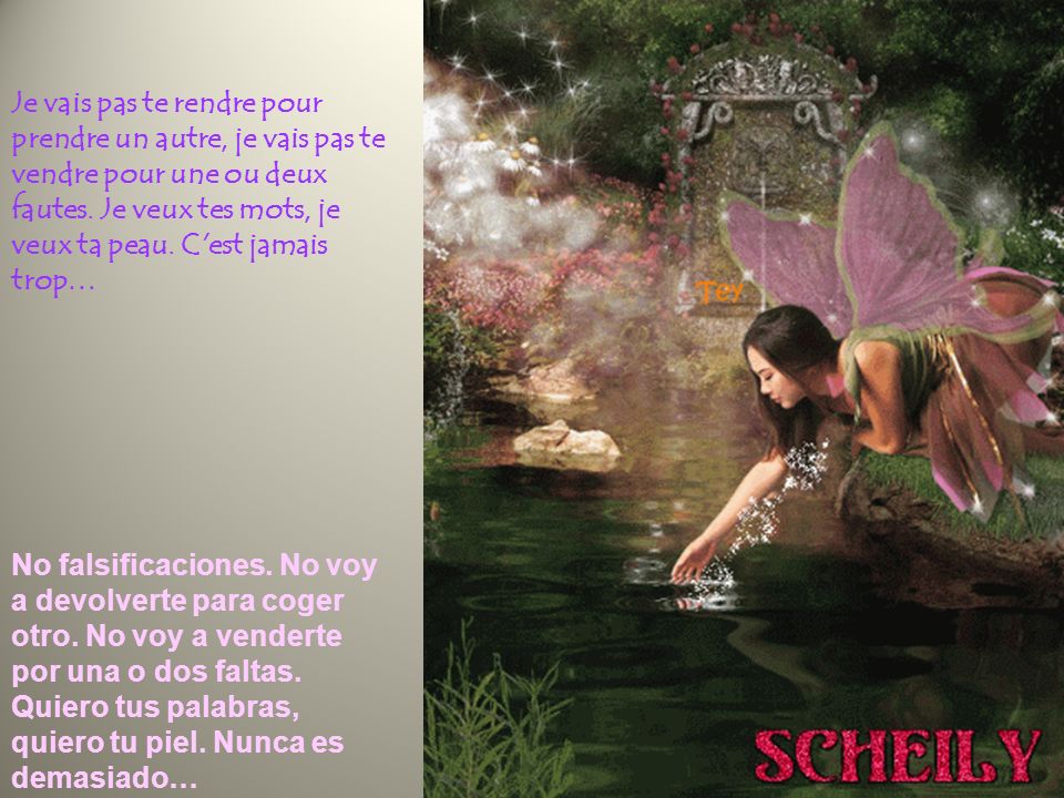 Je vais pas te rendre pour prendre un autre, je vais pas te vendre pour une ou deux fautes. Je veux tes mots, je veux ta peau. C est jamais trop…