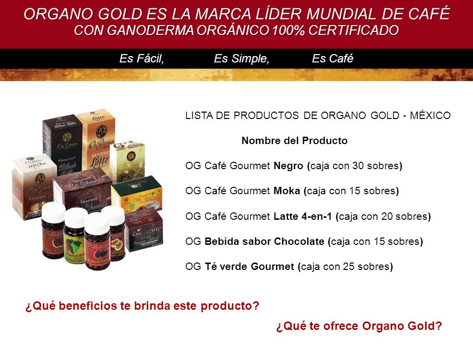 ¿Qué beneficios te brinda este producto ¿Qué te ofrece Organo Gold