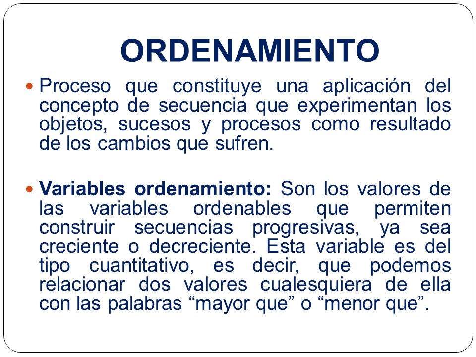 ORDENAMIENTO