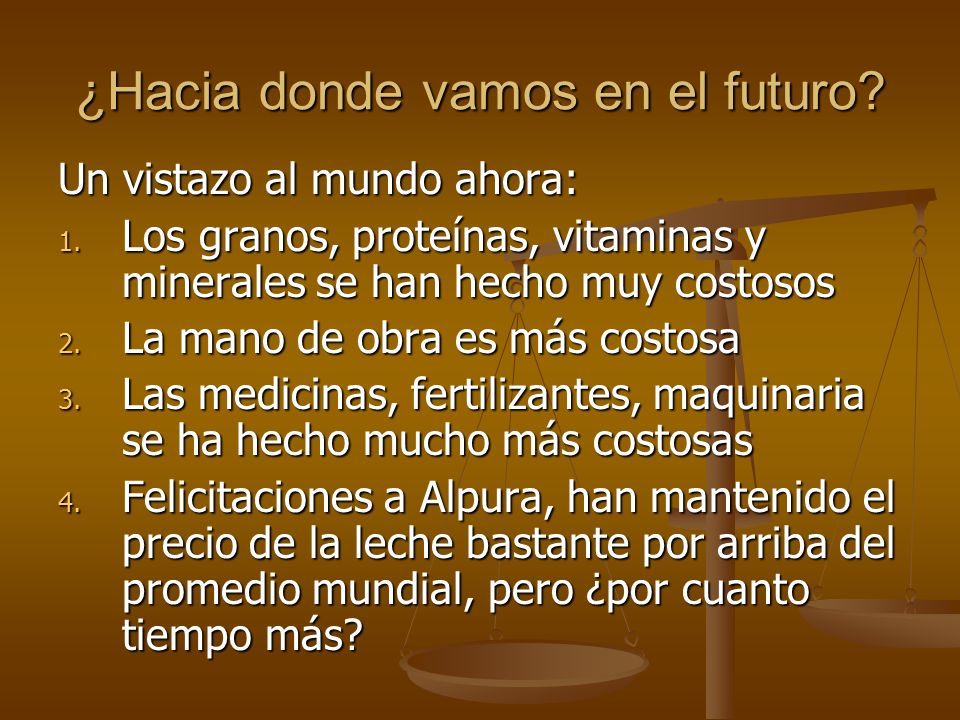¿Hacia donde vamos en el futuro