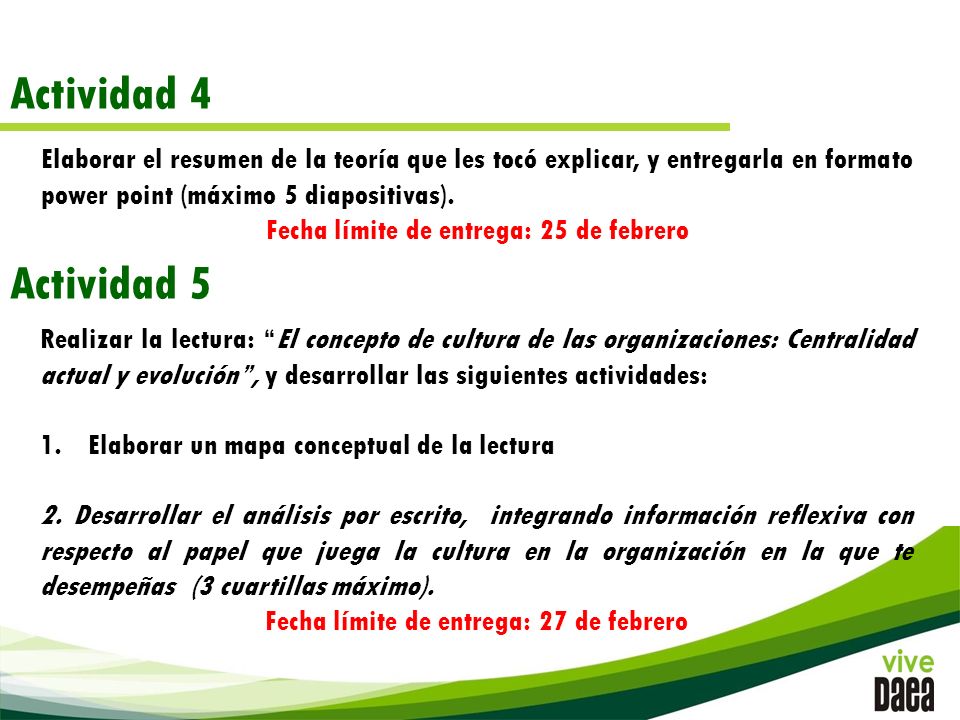 Actividad 4 Elaborar el resumen de la teoría que les tocó explicar, y entregarla en formato power point (máximo 5 diapositivas).